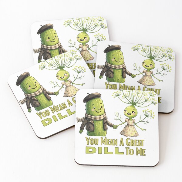 Item preview, You Mean A Great Dill To Me - Cute Gherkin & Dill Flower Couple designed and sold by MikesLab.