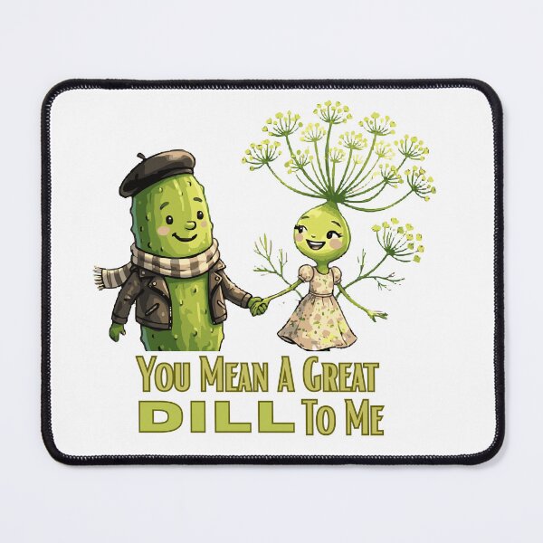 Item preview, You Mean A Great Dill To Me - Cute Gherkin & Dill Flower Couple designed and sold by MikesLab.