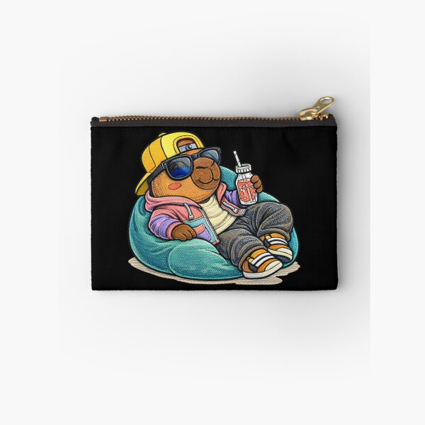 Item preview, Lazy Weekend Capybara – Cute Kawaii Chill Capybara Streetwear Embroidered Patch Style designed and sold by ColorSplash123.