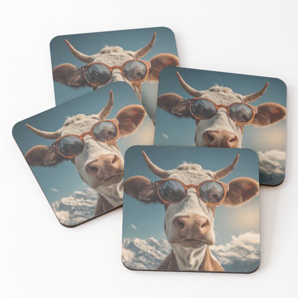 Item preview, Cool cow with sunglasses designed and sold by drizzd.