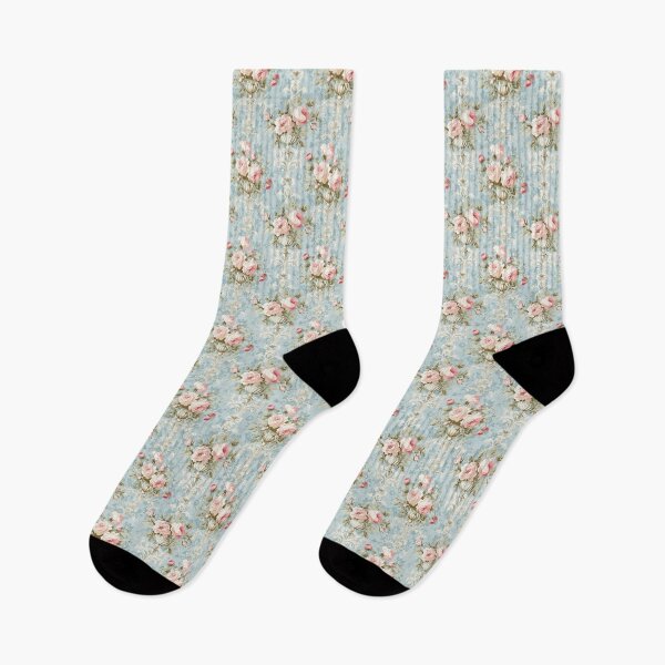 Item preview, Vintage Shabby Chic French Blue Floral Pattern designed and sold by LouieVanille.