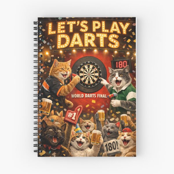 Item preview, Let’s Play Darts – Funny Darts Night Cats 180 Score Pub Darts Design designed and sold by GarnerSupplyCo.