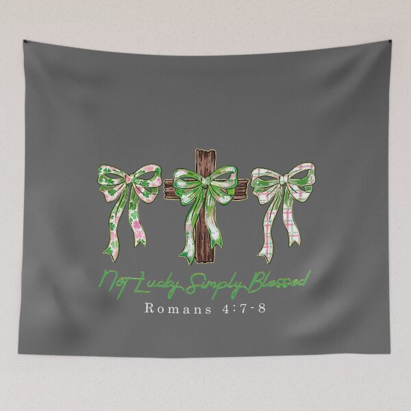 Item preview, Not Lucky Simply Blessed Coquette Bow Happy St.Patrick's Day designed and sold by KristineLi.