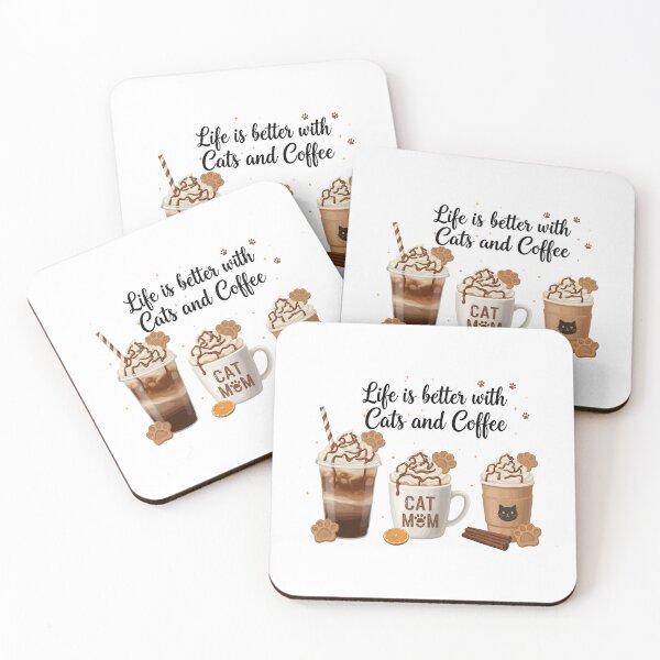 Item preview, Life is better with cats and coffee designed and sold by easttesgift.