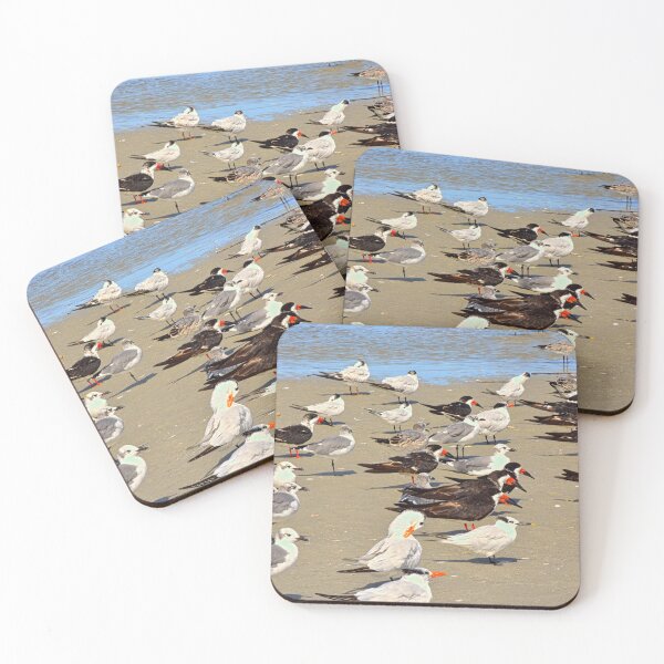 Item preview, Seabirds Gathering On Hilton Head Shore designed and sold by LisaWootenPhoto.