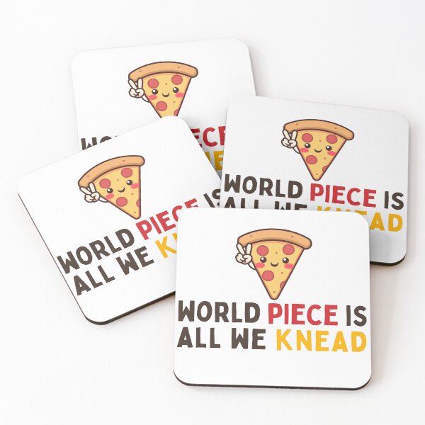Item preview, World Piece Is All We Knead - Funny Pizza Pun designed and sold by PunTeestic.