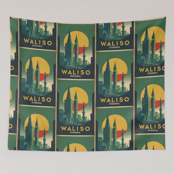 Item preview, Waliso Ethiopia Africa Retro Vintage Travel Souvenir designed and sold by TravelersGems.