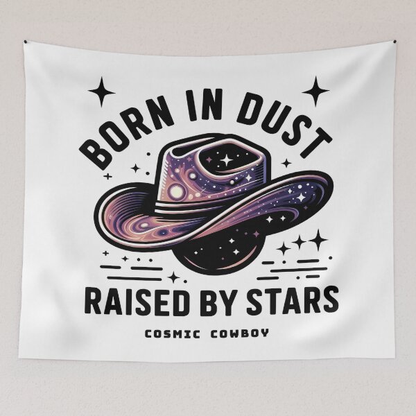 Item preview, Born in Dust, Raised by Stars – Cosmic Cowboy Hat designed and sold by Art-Arcade6.
