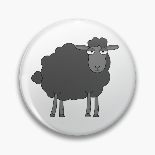 Item preview, Baaaa-d To The Bone | Black Sheep illustration designed and sold by minimedium.