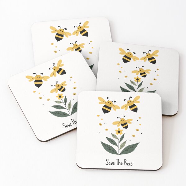 Item preview, Save The Bees – Cute Bee and Flower Nature Illustration designed and sold by dkza.