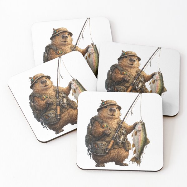 Item preview, Capybara the Adventurous Fisherman designed and sold by HubCreates.