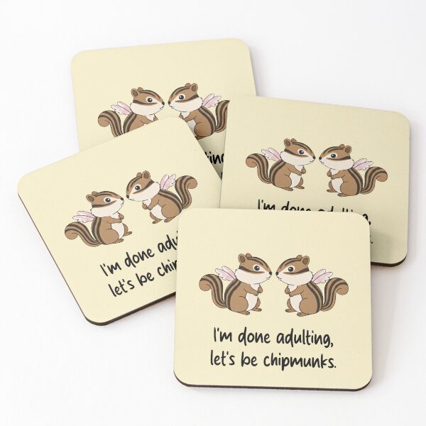 Item preview, Funny Chipmunk I'm Done Adulting Lets Be Chipmunks Animal Boys Girls Kids designed and sold by FurryHavenPH.