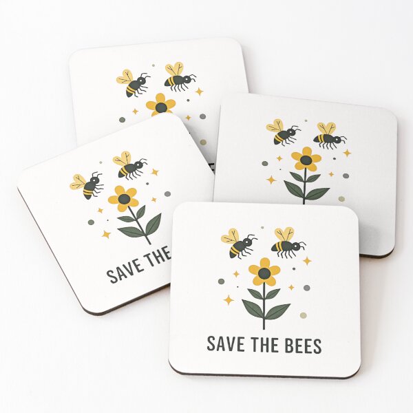 Item preview, Save The Bees – Cute Bee and Flower Nature Illustration designed and sold by dkza.
