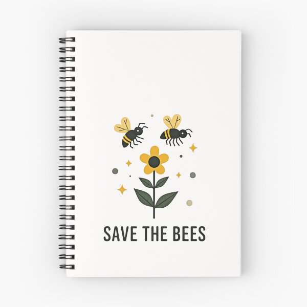 Item preview, Save The Bees – Cute Bee and Flower Nature Illustration designed and sold by dkza.