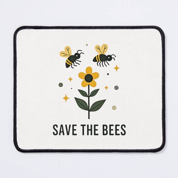 Item preview, Save The Bees – Cute Bee and Flower Nature Illustration designed and sold by dkza.