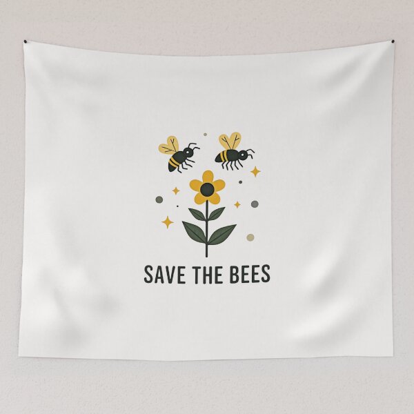 Item preview, Save The Bees – Cute Bee and Flower Nature Illustration designed and sold by dkza.