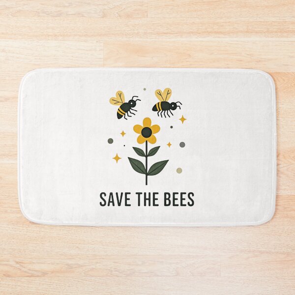 Item preview, Save The Bees – Cute Bee and Flower Nature Illustration designed and sold by dkza.