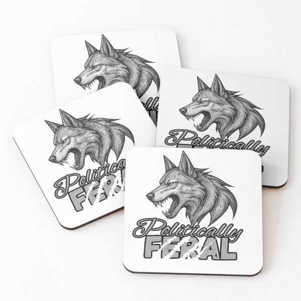 Item preview, Politically Feral Angry wolf designed and sold by Cottageshop.