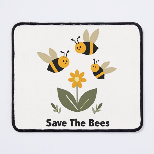 Item preview, Save The Bees – Cute Bee and Flower Nature Illustration designed and sold by dkza.