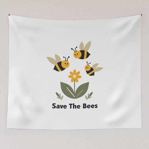 Item preview, Save The Bees – Cute Bee and Flower Nature Illustration designed and sold by dkza.