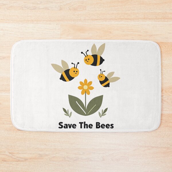 Item preview, Save The Bees – Cute Bee and Flower Nature Illustration designed and sold by dkza.