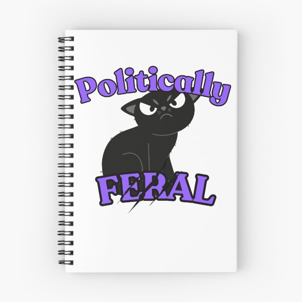 Item preview, Politically Feral Angry black kitty designed and sold by Cottageshop.