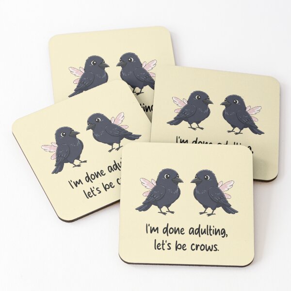 Item preview, Funny Crow I'm Done Adulting Lets Be Crows Animal Boys Girls Kids designed and sold by FurryHavenPH.