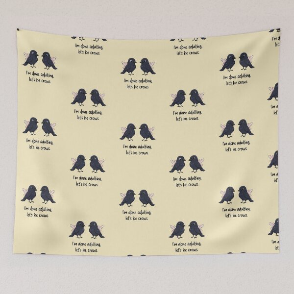 Item preview, Funny Crow I'm Done Adulting Lets Be Crows Animal Boys Girls Kids designed and sold by FurryHavenPH.