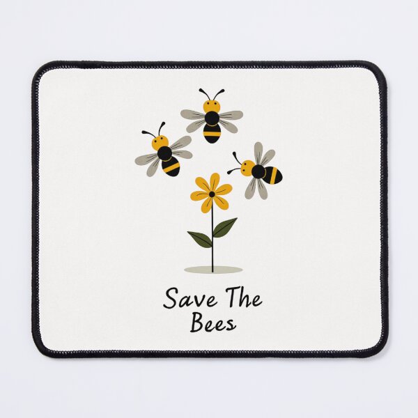 Item preview, Save The Bees – Cute Bee and Flower Nature Illustration designed and sold by dkza.