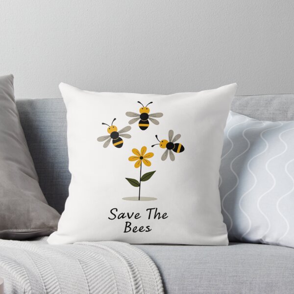 Item preview, Save The Bees – Cute Bee and Flower Nature Illustration designed and sold by dkza.