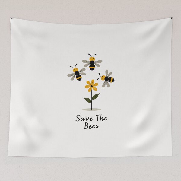Item preview, Save The Bees – Cute Bee and Flower Nature Illustration designed and sold by dkza.