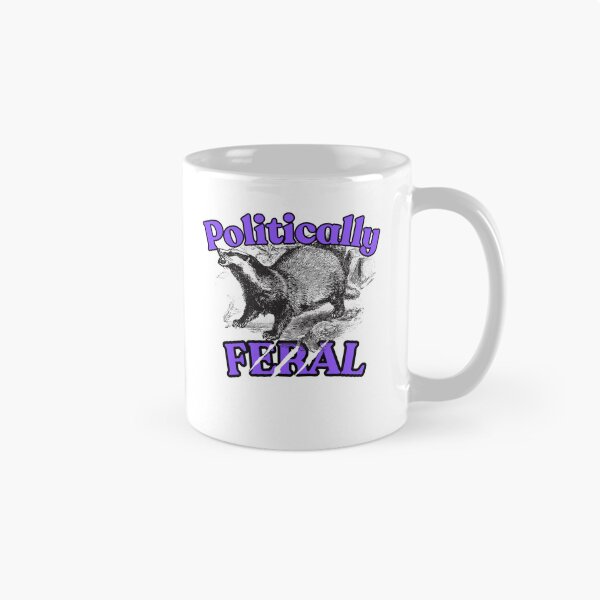Item preview, Politically Feral Angry badger  designed and sold by Cottageshop.