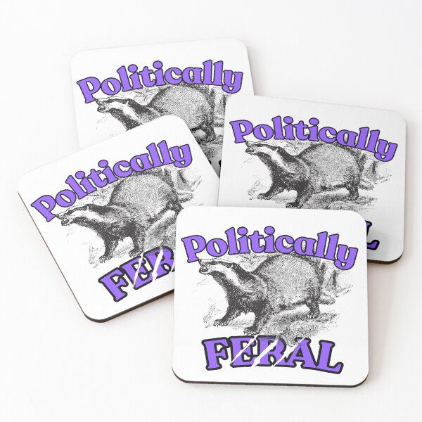 Item preview, Politically Feral Angry badger  designed and sold by Cottageshop.