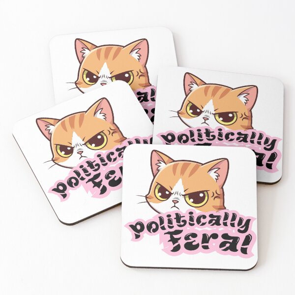 Item preview, Politically Feral Angry Kitty designed and sold by Cottageshop.