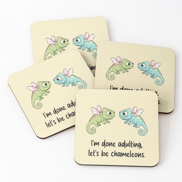 Item preview, Funny Chameleon I'm Done Adulting Lets Be Chameleons Animal Boys Girls Kids designed and sold by FurryHavenPH.