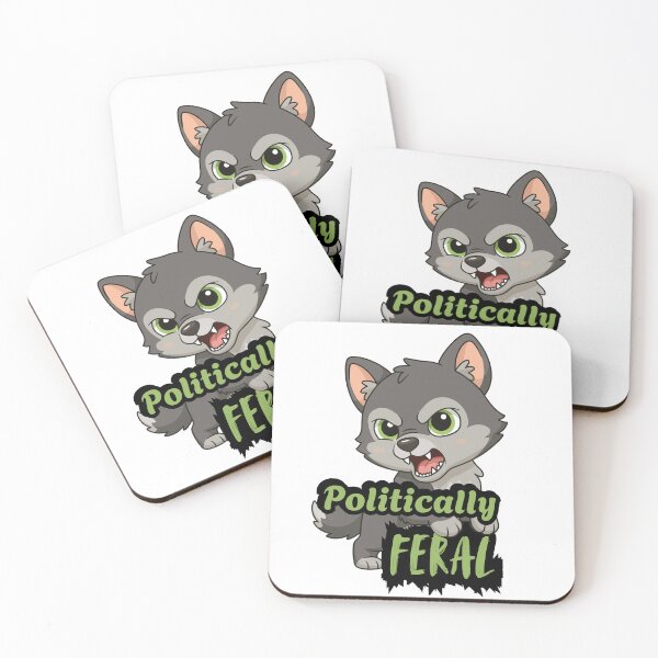 Item preview, Politically Feral Angry puppy designed and sold by Cottageshop.