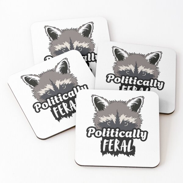 Item preview, Politically Feral Angry raccoon  designed and sold by Cottageshop.