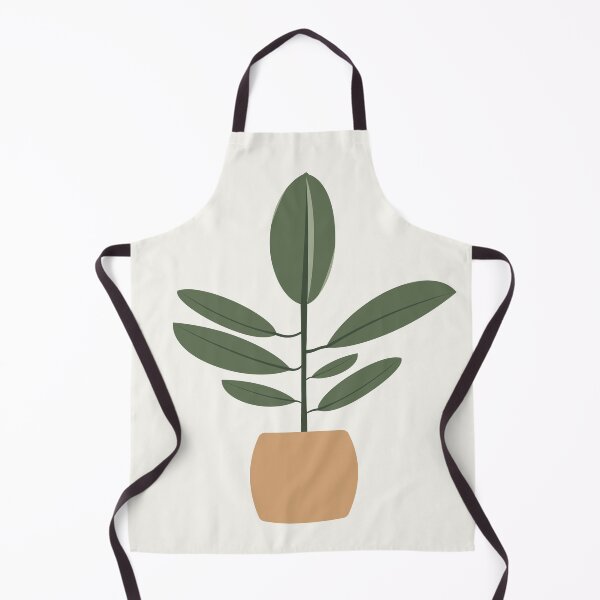 Item preview, Minimalist Rubber Plant in Pot - Modern Flat Design Botanical Art designed and sold by The Flat Lab.