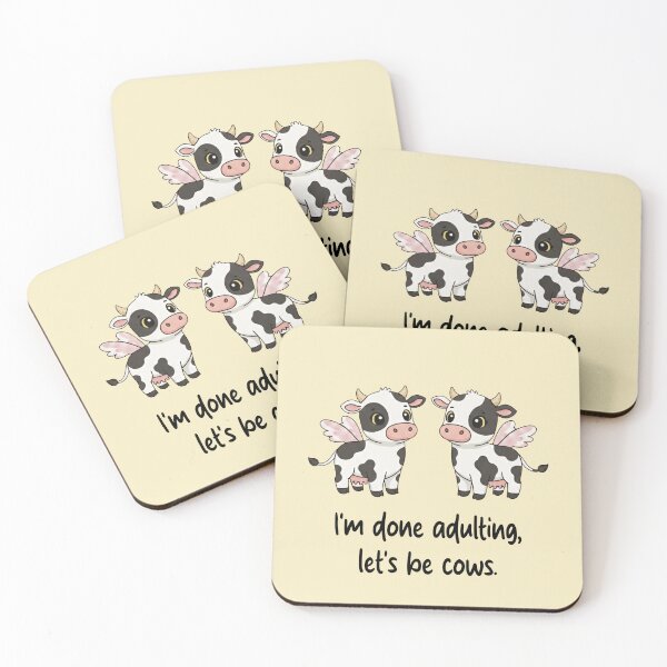 Item preview, Funny Cow I'm Done Adulting Lets Be Cows Animal Boys Girls Kids designed and sold by FurryHavenPH.