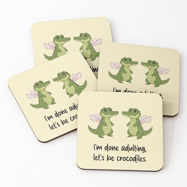 Item preview, Funny Crocodile I'm Done Adulting Lets Be Crocodiles Animal Boys Girls Kids designed and sold by FurryHavenPH.
