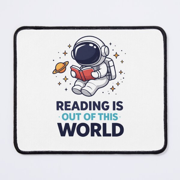 Item preview, Reading is Out of This World – Astronaut Book Lover Space Design designed and sold by VibeOffline Studio.