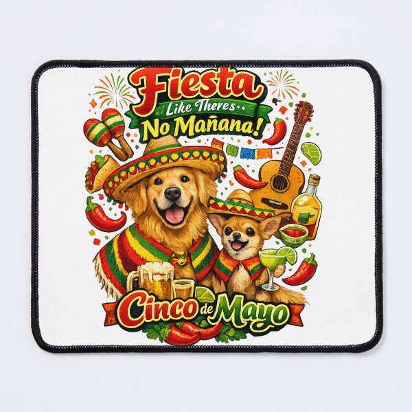 Item preview, Fiesta Like There’s No Mañana Cinco de Mayo Dog Shirt – Funny Golden Retriever & Chihuahua Fiesta Party Tee designed and sold by vampbabe54.