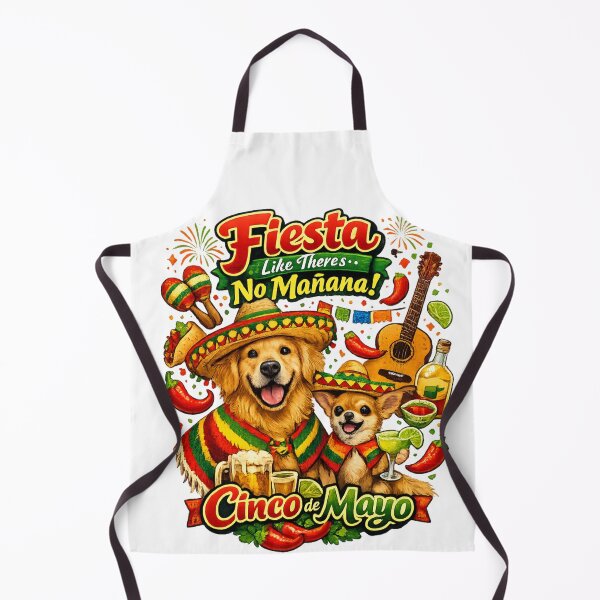 Item preview, Fiesta Like There’s No Mañana Cinco de Mayo Dog Shirt – Funny Golden Retriever & Chihuahua Fiesta Party Tee designed and sold by vampbabe54.