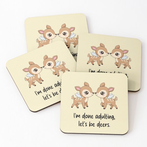 Item preview, Funny Deer I'm Done Adulting Lets Be Deers Animal Boys Girls Kids designed and sold by FurryHavenPH.