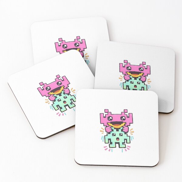Item preview, Playful Pixel Alien Lift Retro Gaming Duo designed and sold by StyliNaN.
