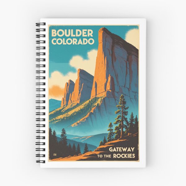 Item preview, Boulder Colorado Retro Poster Print designed and sold by bobparduephoto.