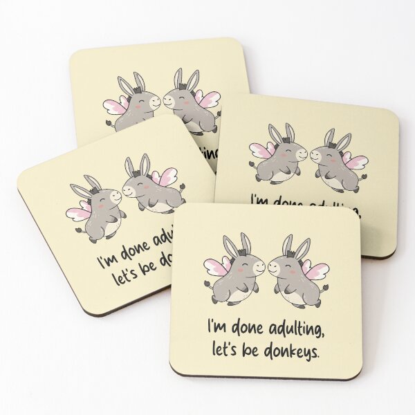 Item preview, Funny Donkey I'm Done Adulting Lets Be Donkeys Animal Boys Girls Kids designed and sold by FurryHavenPH.