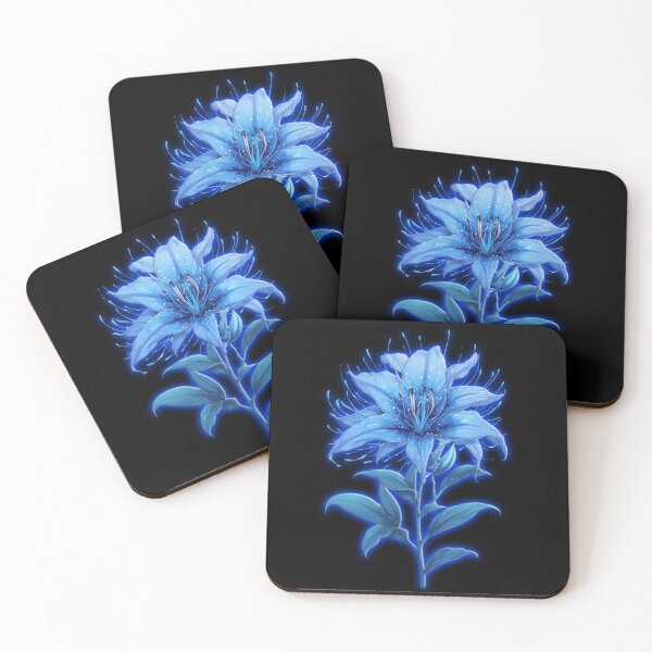 Item preview, Aetherial Midnight Lily: Celestial Blue Bloom designed and sold by Jimakmo.