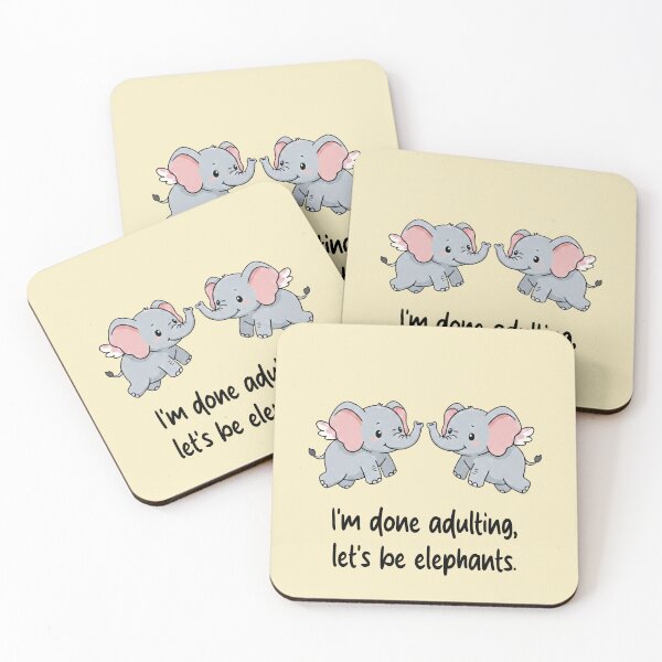Item preview, Funny Elephant I'm Done Adulting Lets Be Elephants Animal Boys Girls Kids designed and sold by FurryHavenPH.