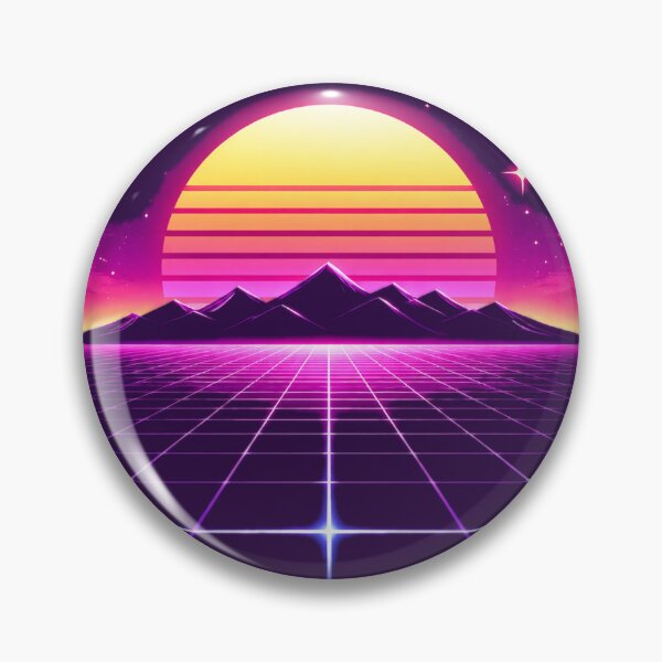 Item preview, Neon Retro Sunset Synthwave Horizo designed and sold by Sadia  Jannat.